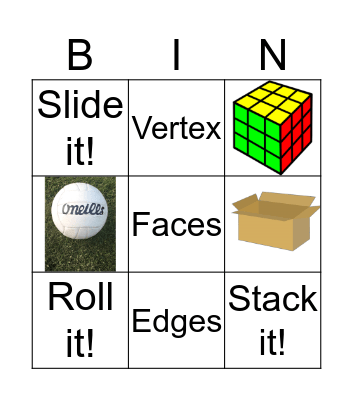 3D shapes  Bingo Card