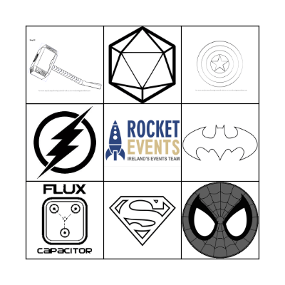 Superhero Bingo Card