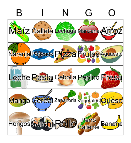 LA COMIDA Bingo Card