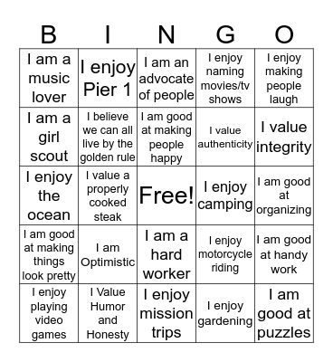 SBP BINGO Card