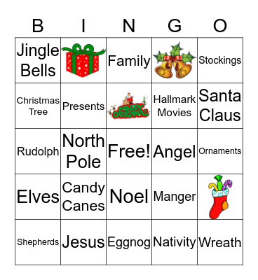 ECS Christmas Bingo Card