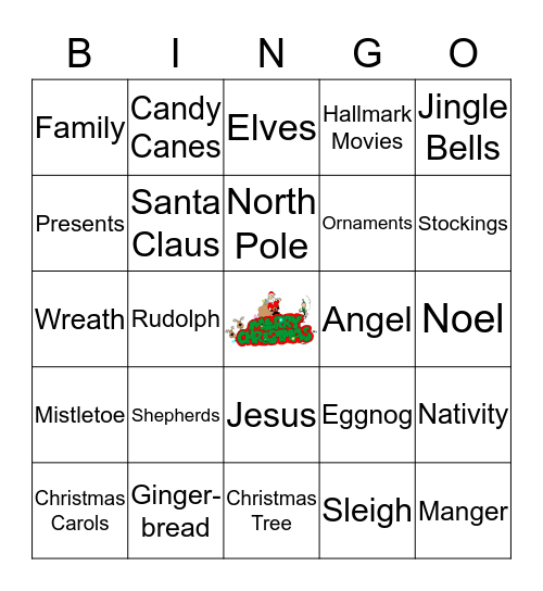 ECS Christmas Bingo Card