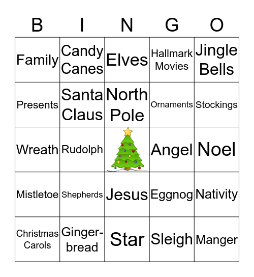 ECS Christmas Bingo Card