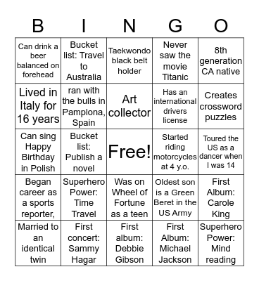 RSA Global Marketing Summit Bingo Card