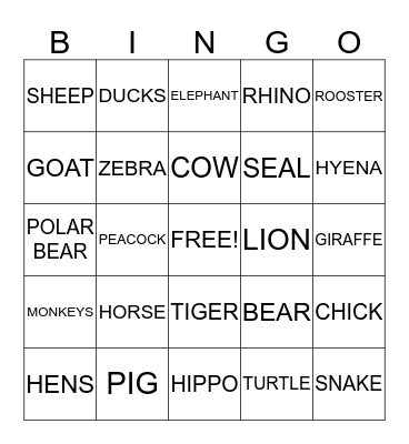 BCS After School Bingo Card