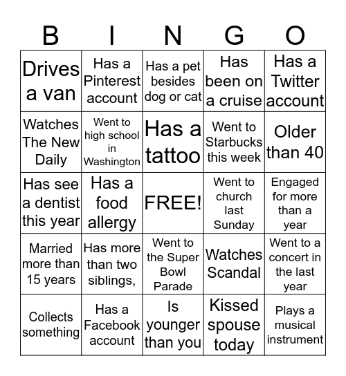 Bingo Card