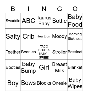 B     A     B     Y Bingo Card