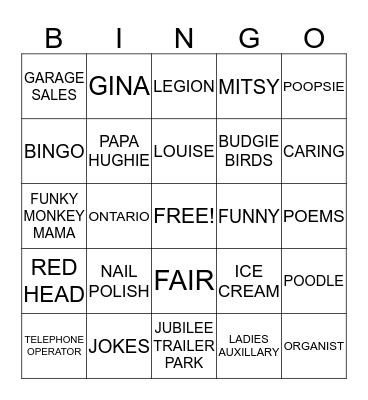 MAMA'S BIRTHDAY BINGO! Bingo Card