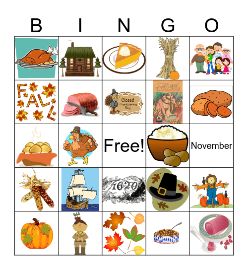 Thanksgiving Bingo Card