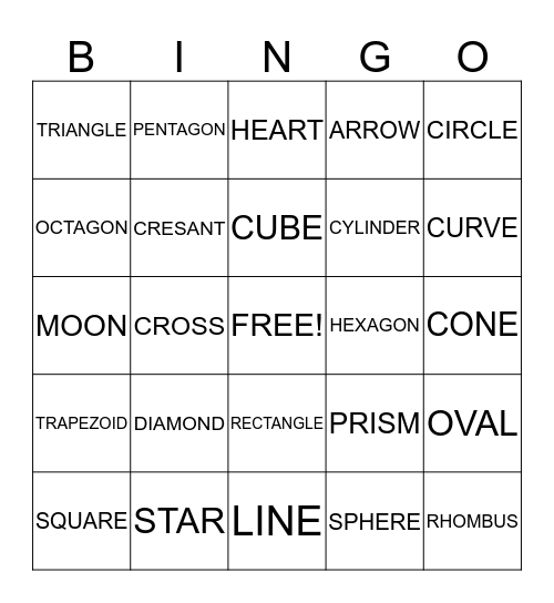 BCS After School Bingo Card