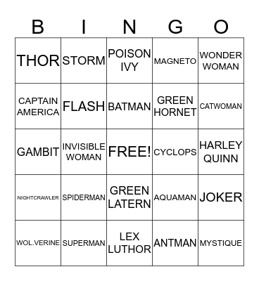 BCS After School Bingo Card