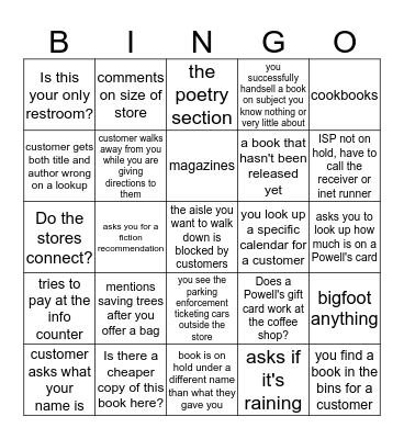 Hawthorne Holiday  Bingo Card