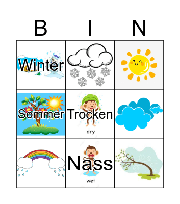 Weather & Seasons Bingo Card