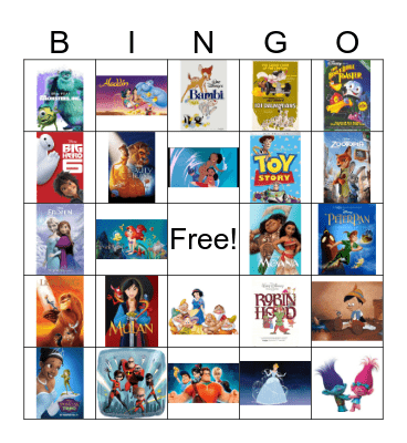 Disney Bingo! Bingo Card