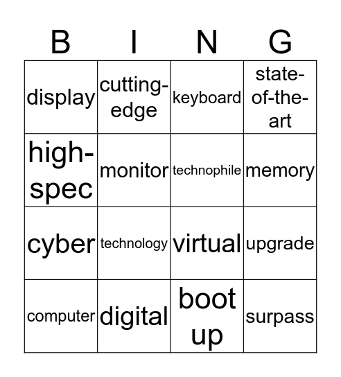 Unit 8: Collocations w/ prepositions Bingo Card