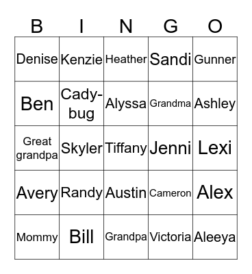 Adoption Day!!! Bingo Card