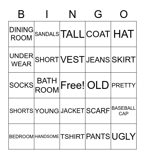 Units 9-12 Bingo Card