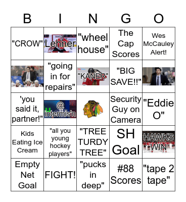 Blackhawks Bingo! Bingo Card