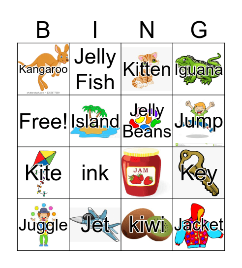 Alphabet Bingo Card