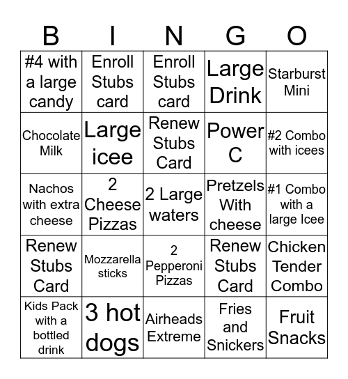 Newport Bingo Card