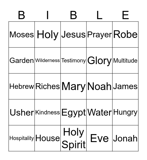 Elizabeth Church Hospitality Brunch Bingo Card