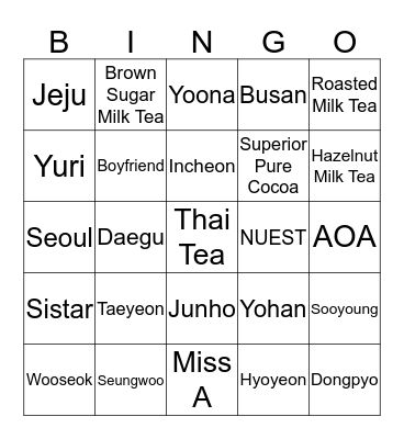 This is 쏨's  - JSOMIgc Bingo Card