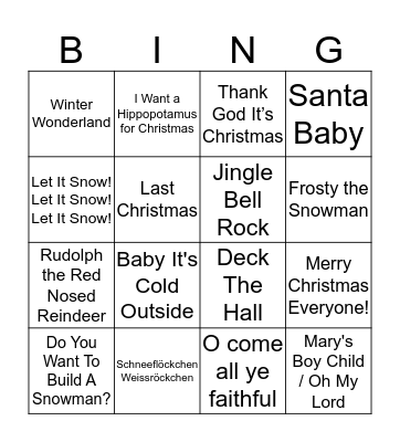 Viva con Agua Weihnachtsbingo Card