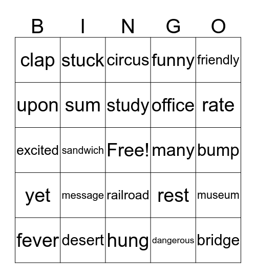 BINGO Card