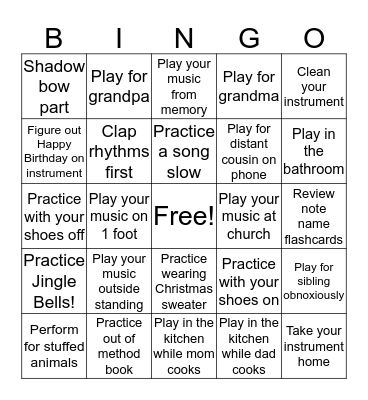 Thanksgiving Break Bingo Card