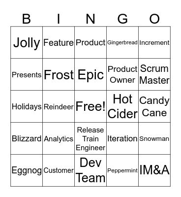 IM&A Bingo Fun Bingo Card