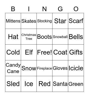 Winter BINGO Card