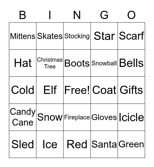 Winter BINGO Card
