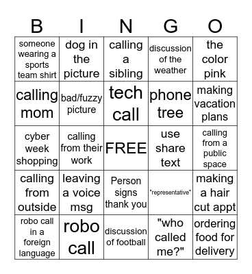 CYBER WEEK BINGO Card