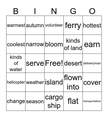 reading key-basic-1-unit 01~04  Bingo Card