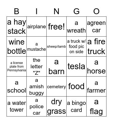 "to the wine country" bingo Card