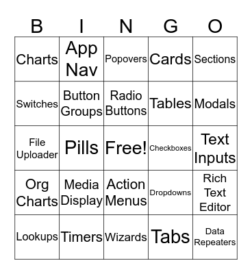 UX and Design System Bingo Card