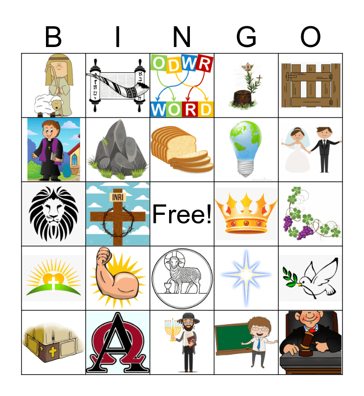 Names of Jesus Bingo Card