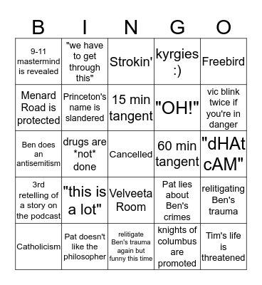 I Learned Nothing Bingo Card