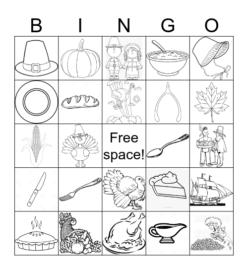 Thanksgiving Bingo Card