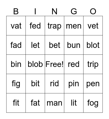 Bingo Card