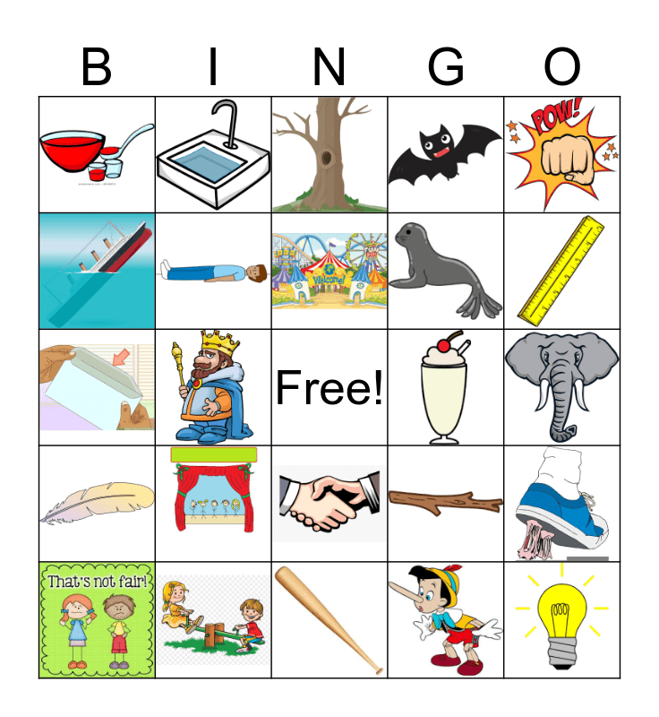 Multiple Meaning Words Bingo Card