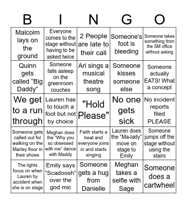 Tech Bingo BB Bingo Card