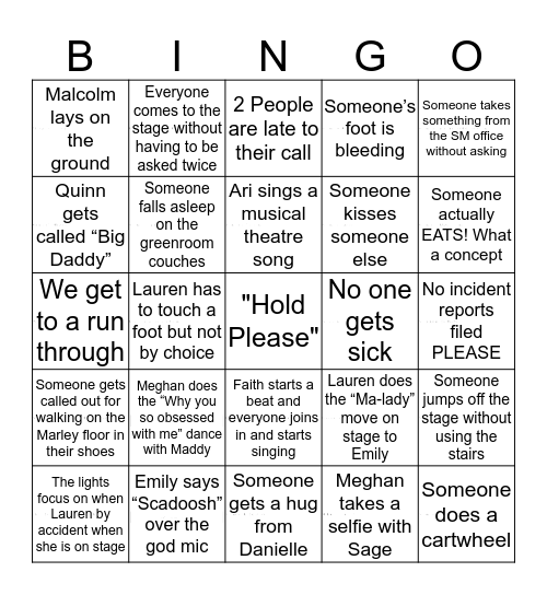 Tech Bingo BB Bingo Card