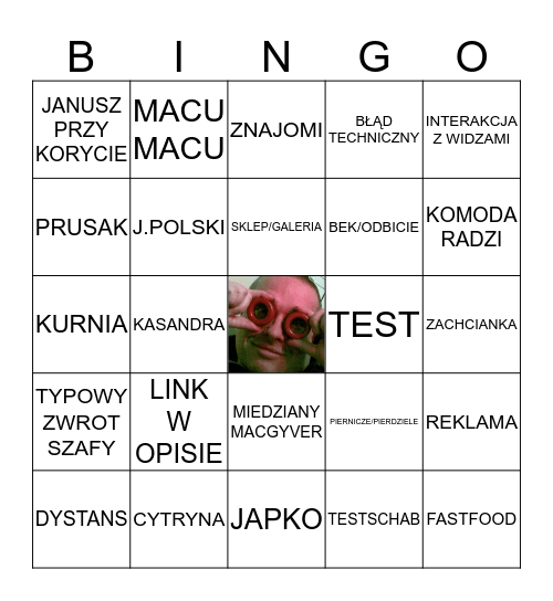 ULANE BINGO Card