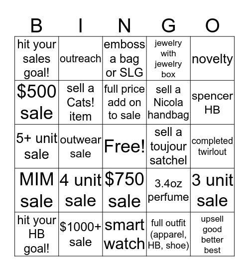 black friday bingo! Bingo Card