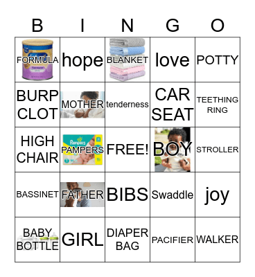 Baby Bingo Card