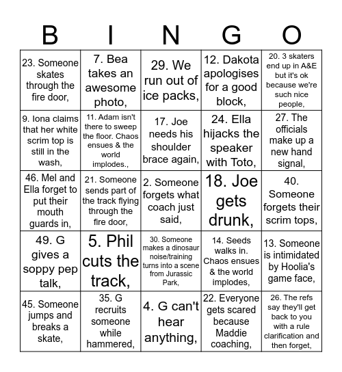 Border City Bingo 2019 Bingo Card