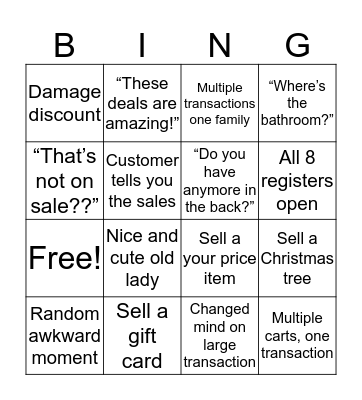 Holiday Fun! Bingo Card