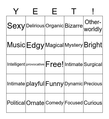HPR BINGO BABEY Bingo Card