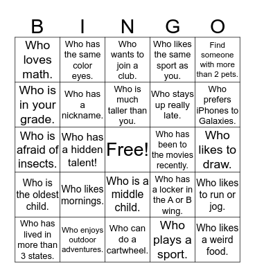 Future 10 Breakfast Club - Find Someone... Bingo Card